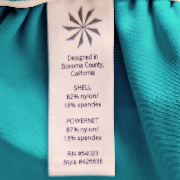 Athleta Sara Bra Cup Halter Tankini in Fiji Green, Sz. 40B/C TALL - Picture 5 of 8